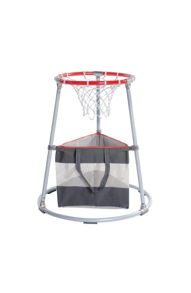 Kaplan Early Learning Company Toddler Basketball Hoop with Storage Bag, Main, color, Gray