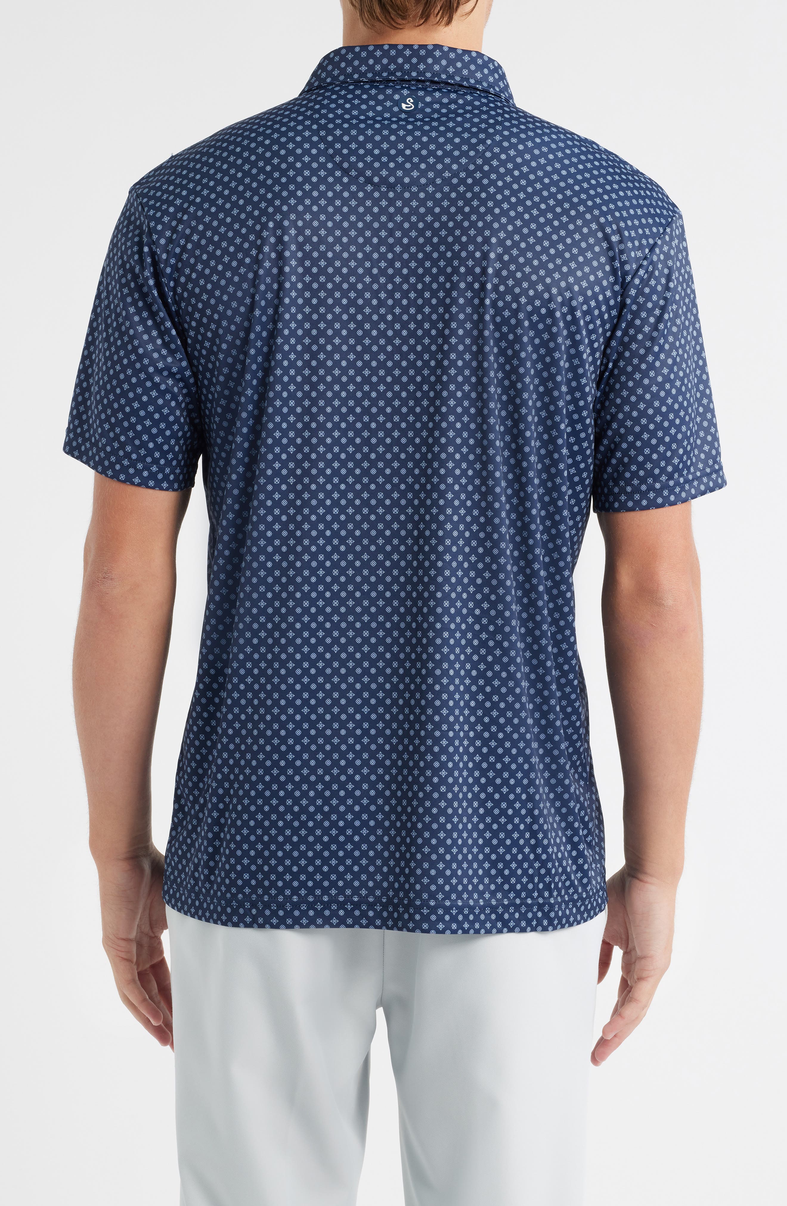 Hazelwood Modern Fit Foulard Print Performance Golf Polo - image 2