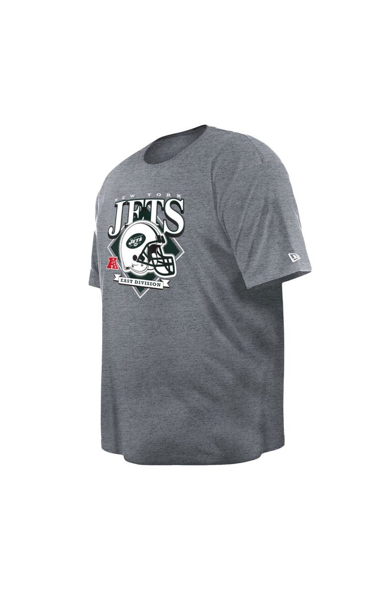 New Era Men's New Era Gray New York Jets Big & Tall Helmet Historic Mark T-Shirt, Alternate, color, 