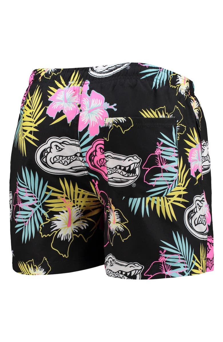 FOCO Men's FOCO Black Florida Gators Neon Floral Swim Trunks, Alternate, color, 
