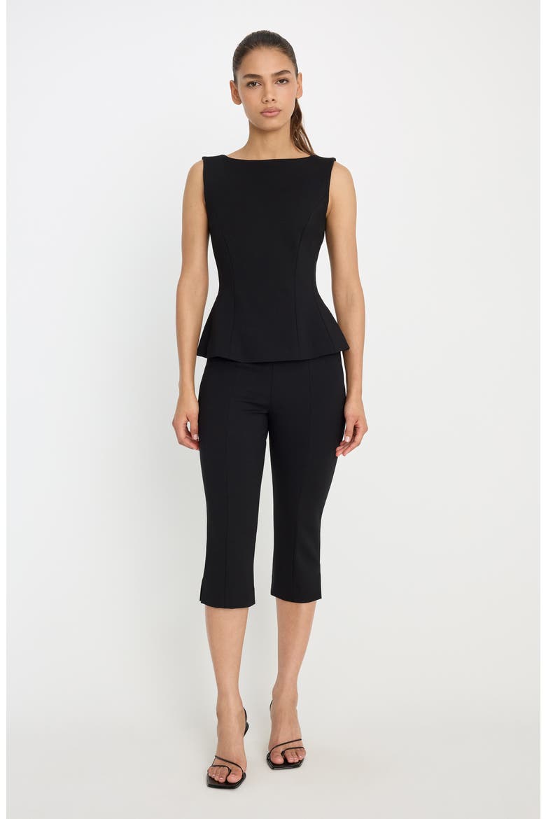 Soft Stretch Pull-On Ponte Capris, Alternate, color, BLACK001