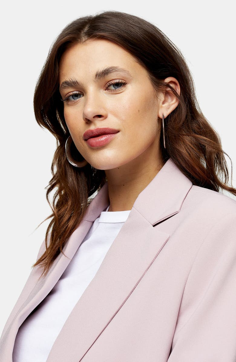 Topshop Clean Crepe Blazer, Alternate, color,