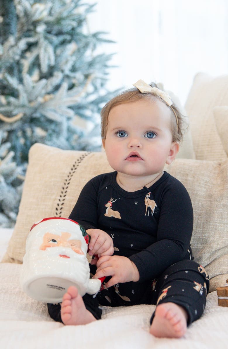 Kyte BABY Midnight Deer Romper, Alternate, color, Midnight Deer