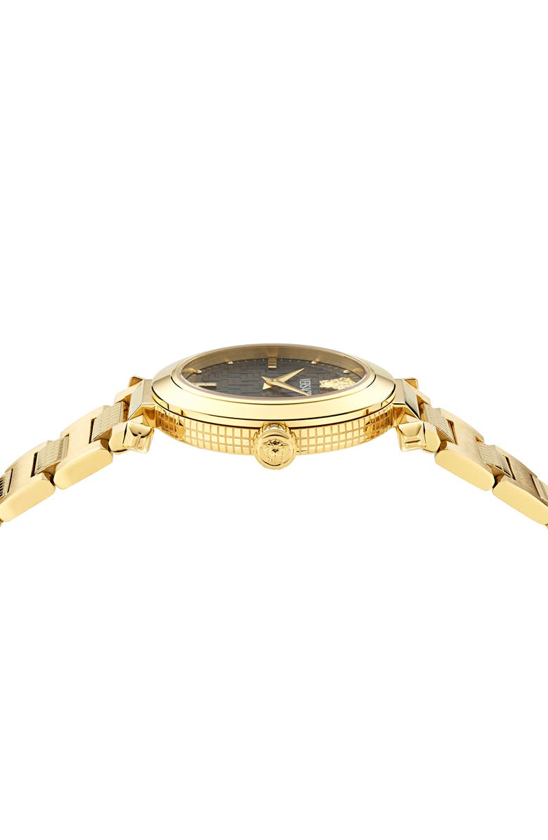 Versace Greek Bracelet Watch, 35mm, Alternate, color, Ip Yellow Gold