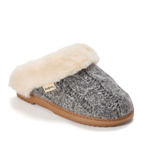 Nicki Knit Scuff Cable Knit Slippers
