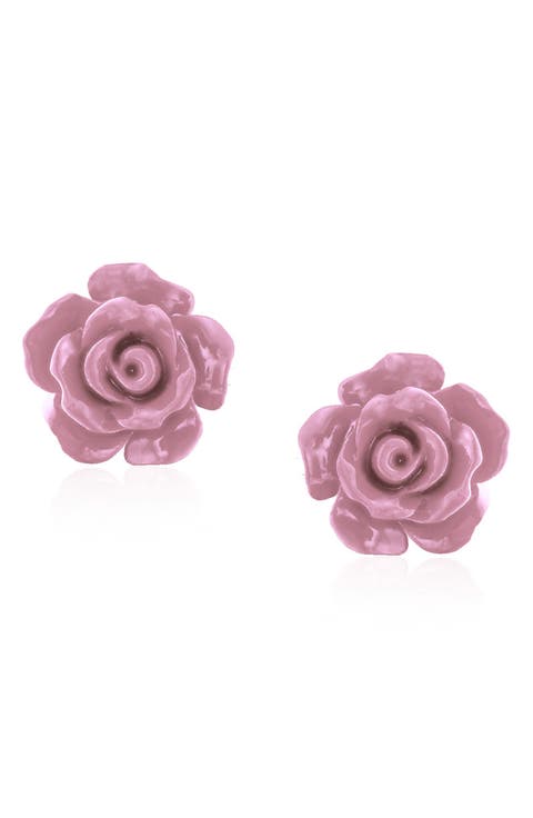 3D Rose Stud Earrings