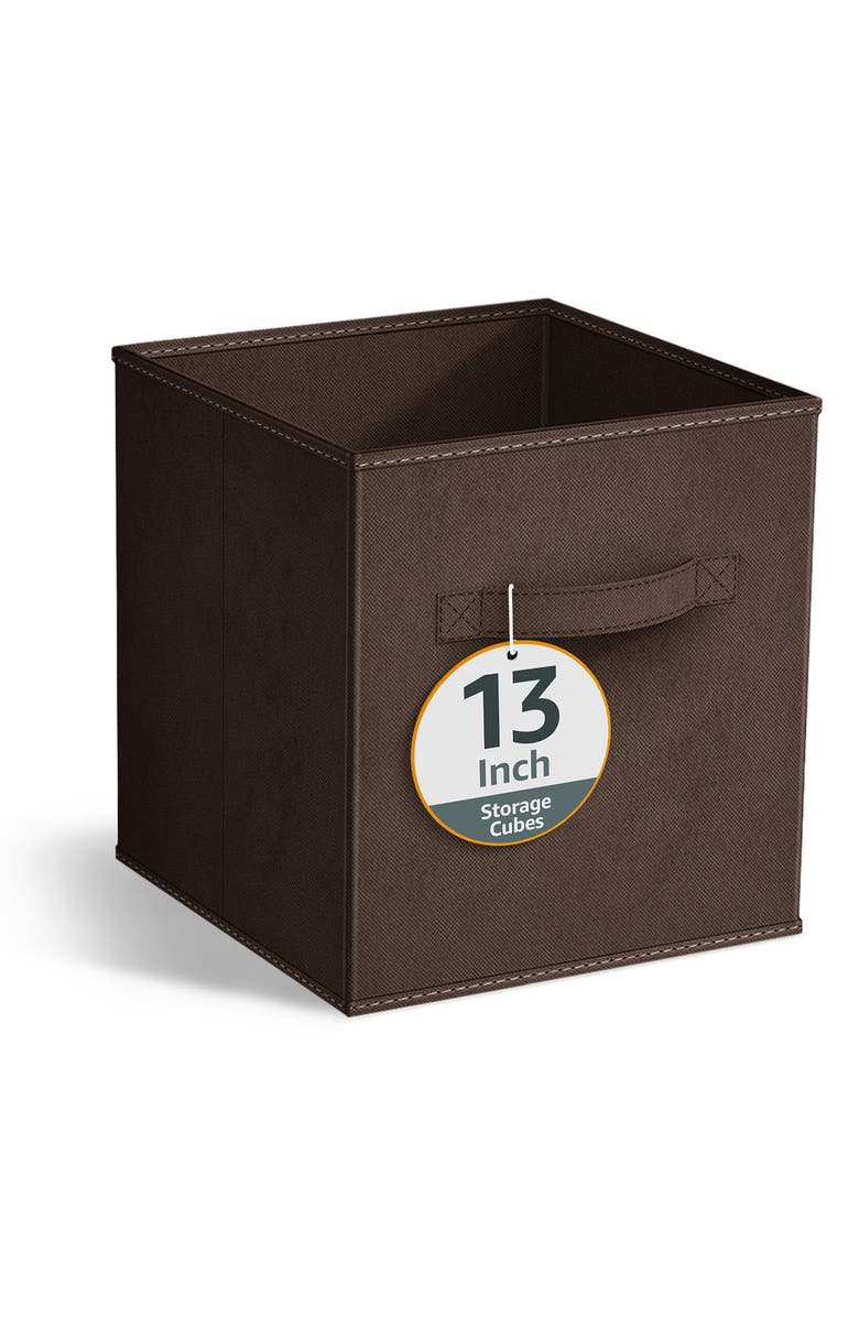 SORBUS Large Collapsible Storage Cube, Main, color, Chocolate