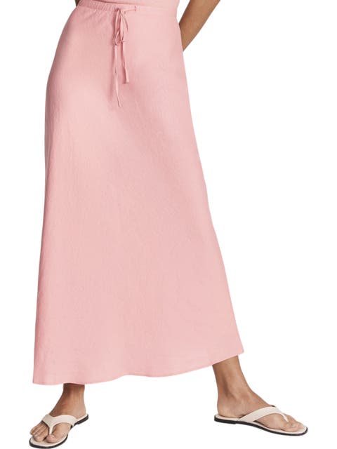 Linen Slip Maxi Skirt