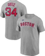 Nike Men's Nike David Ortiz Heather Gray Boston Red Sox Name & Number T-Shirt