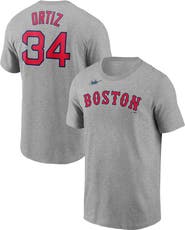 Nike Men's Nike David Ortiz Heather Gray Boston Red Sox Name & Number T-Shirt