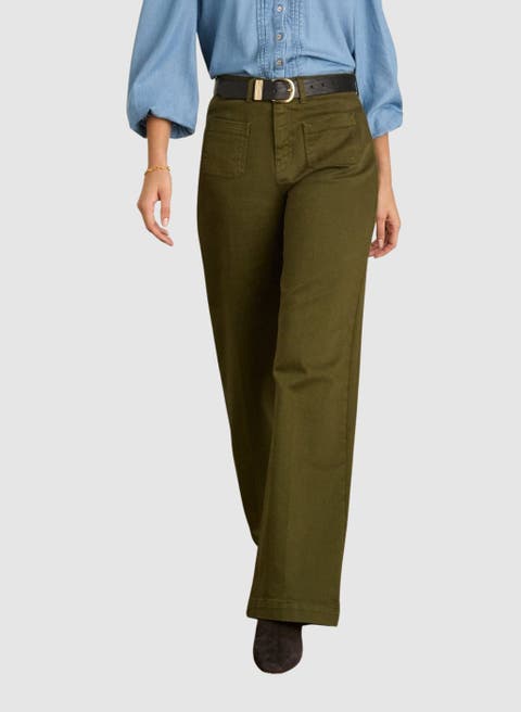 Robyn Denim Wide-Leg Stretch Jeans