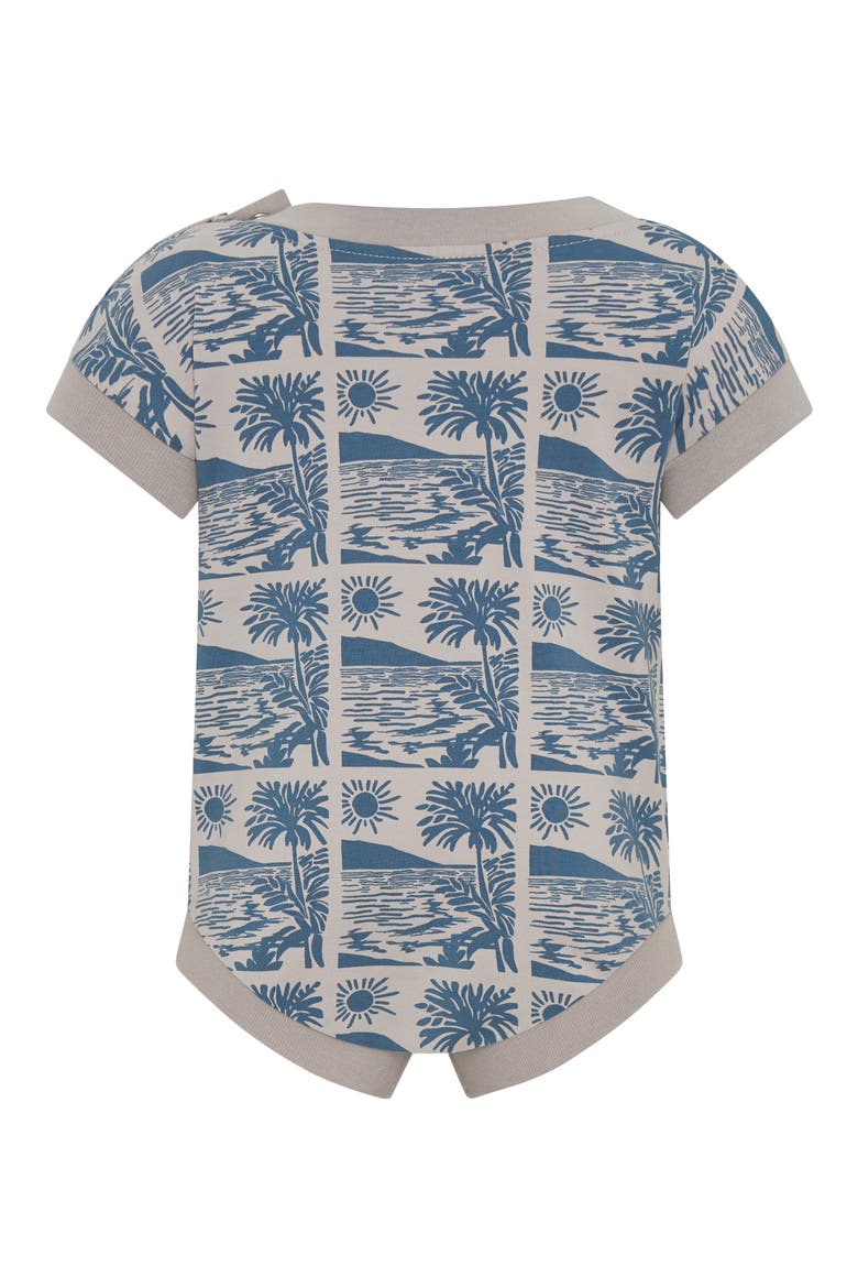 Ocean Print Romper, Alternate, color, SLATE BLUE