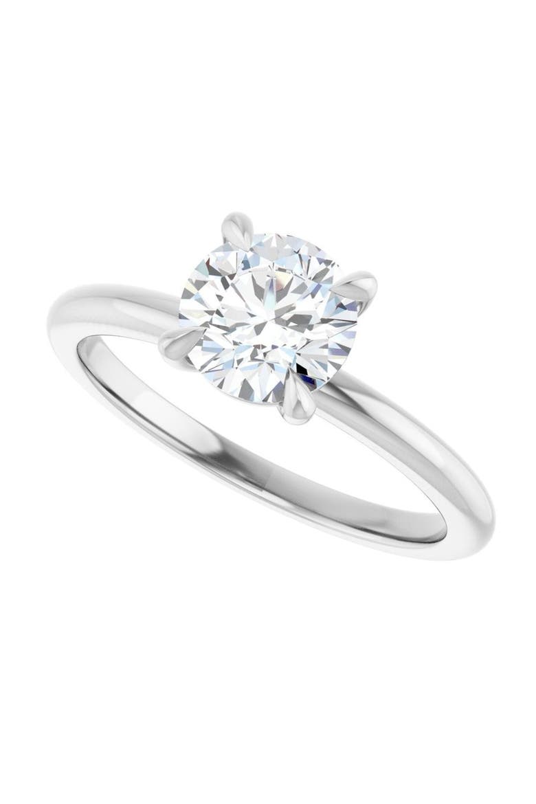 1 CT Lab-Grown Round Diamond Solitaire Ring in 14K Gold, Alternate, color, White