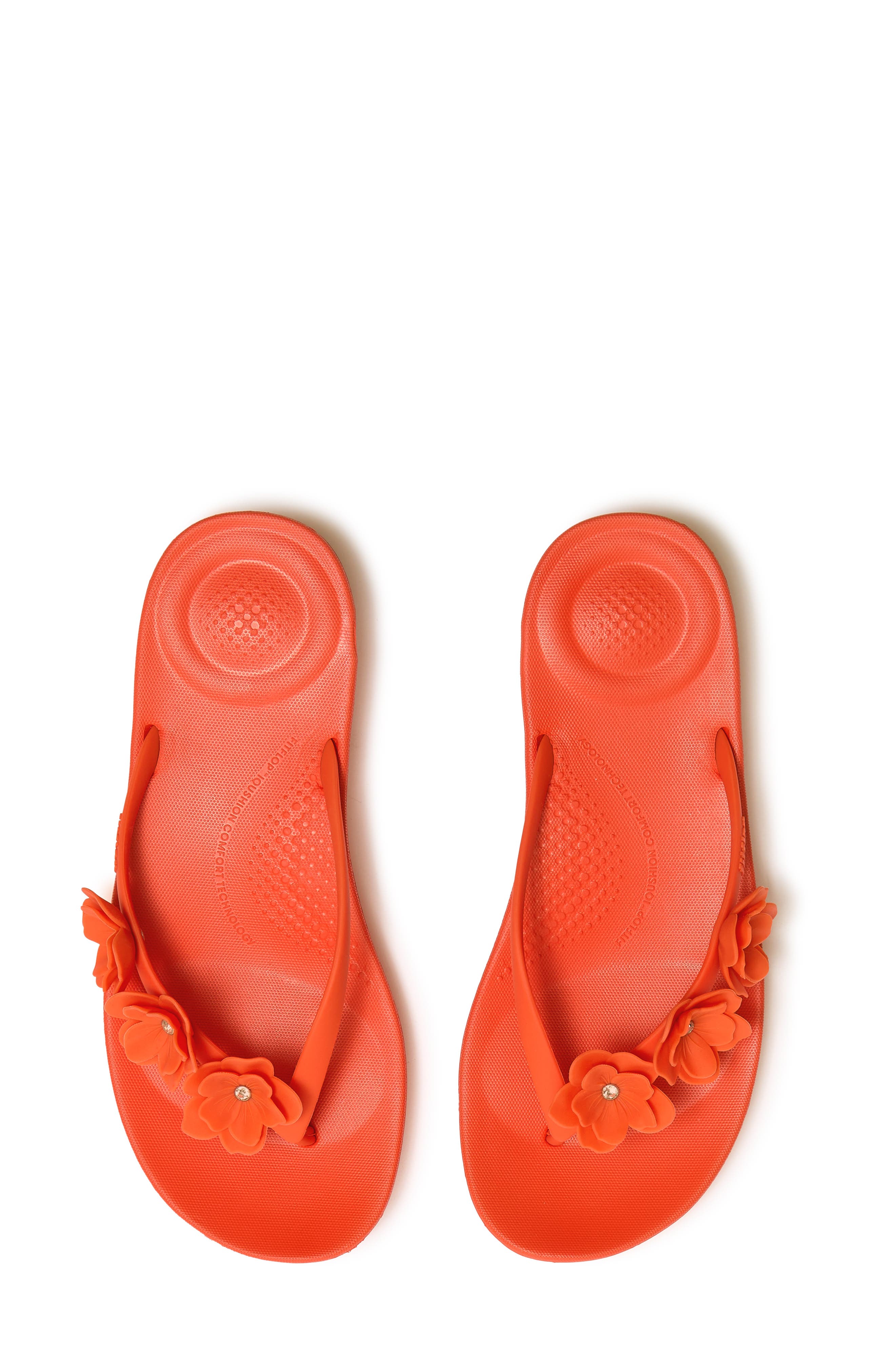 iQushion Flower Flip Flop, Alternate, color, CHERRY TOMATO