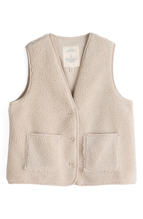 Seasalt Cornwall Well Wisher Fleece Vest In Neutral