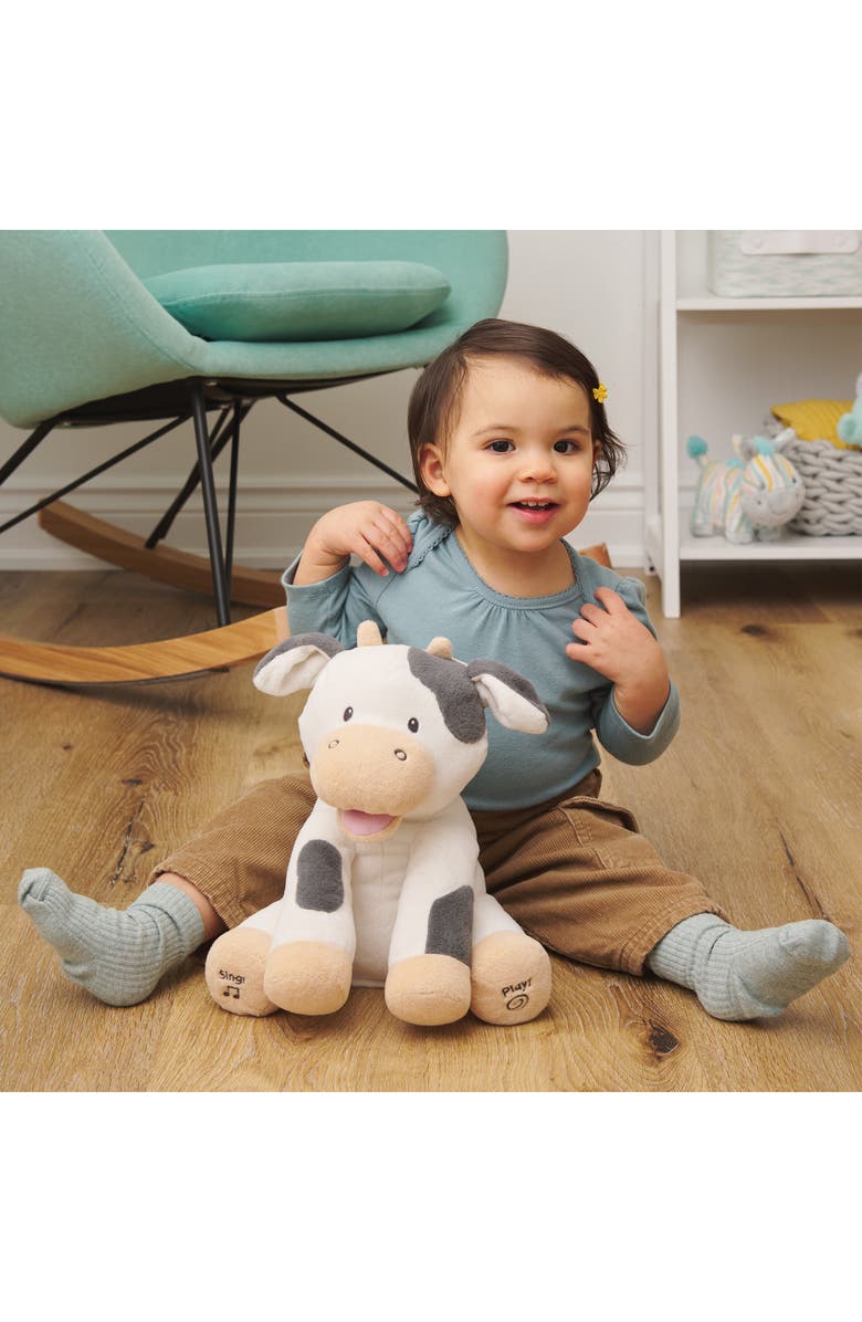 Gund Buttermilk the Cow Singing Plushie, Alternate, color, White