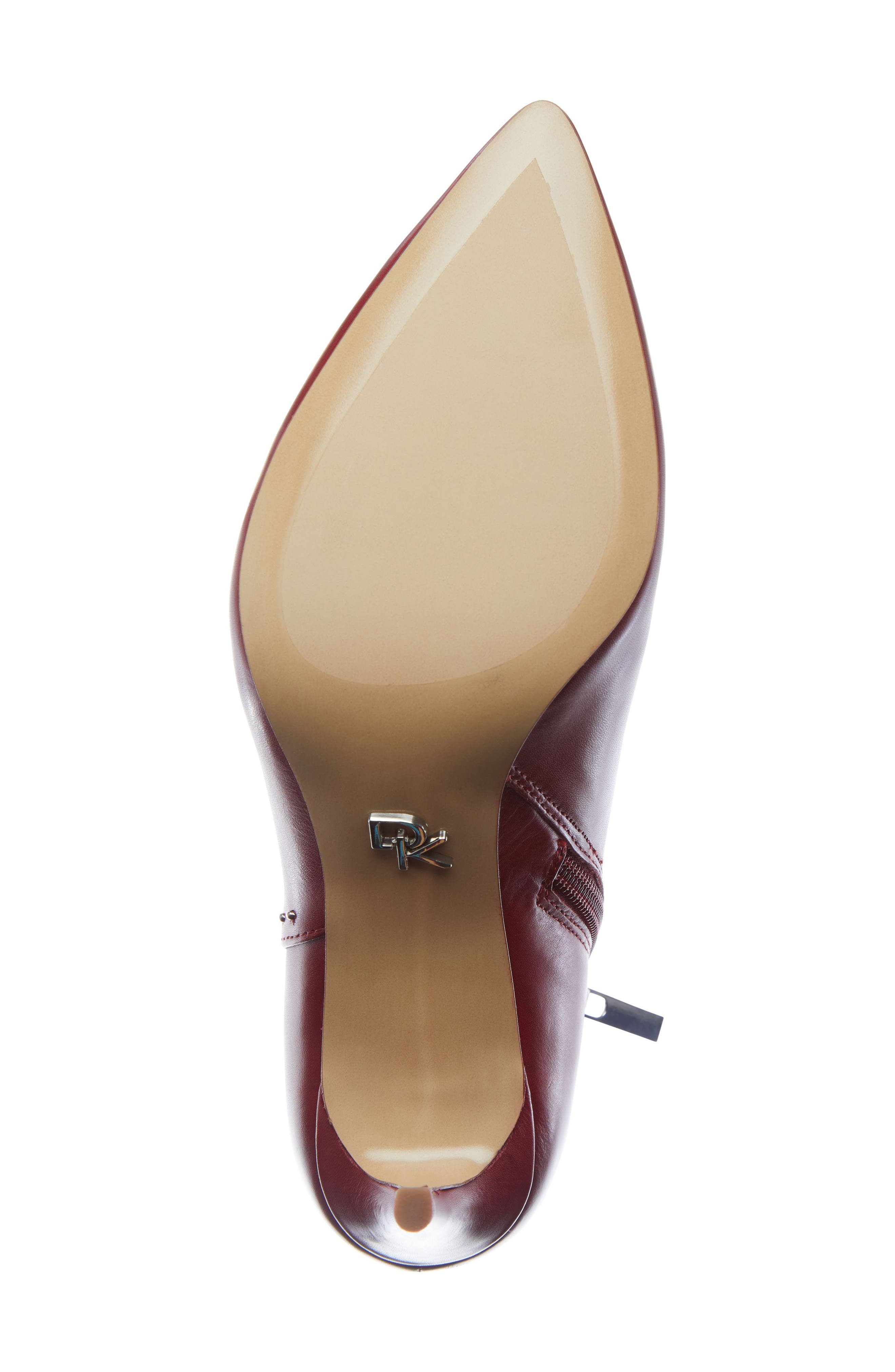 Donna Karan Lizzy Studded Bootie, Alternate, color, DEEP RED LEATHER