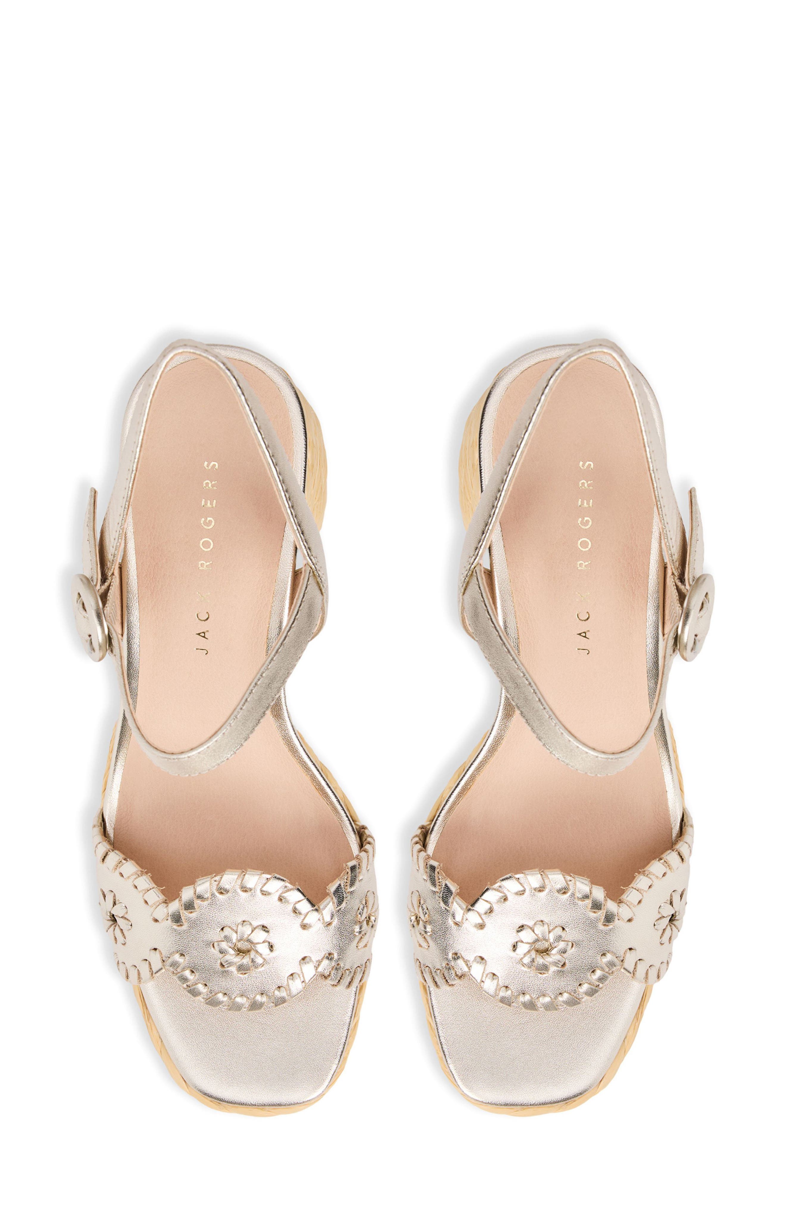 Laurin Ankle Strap Platform Sandal, Alternate, color, PLATINUM