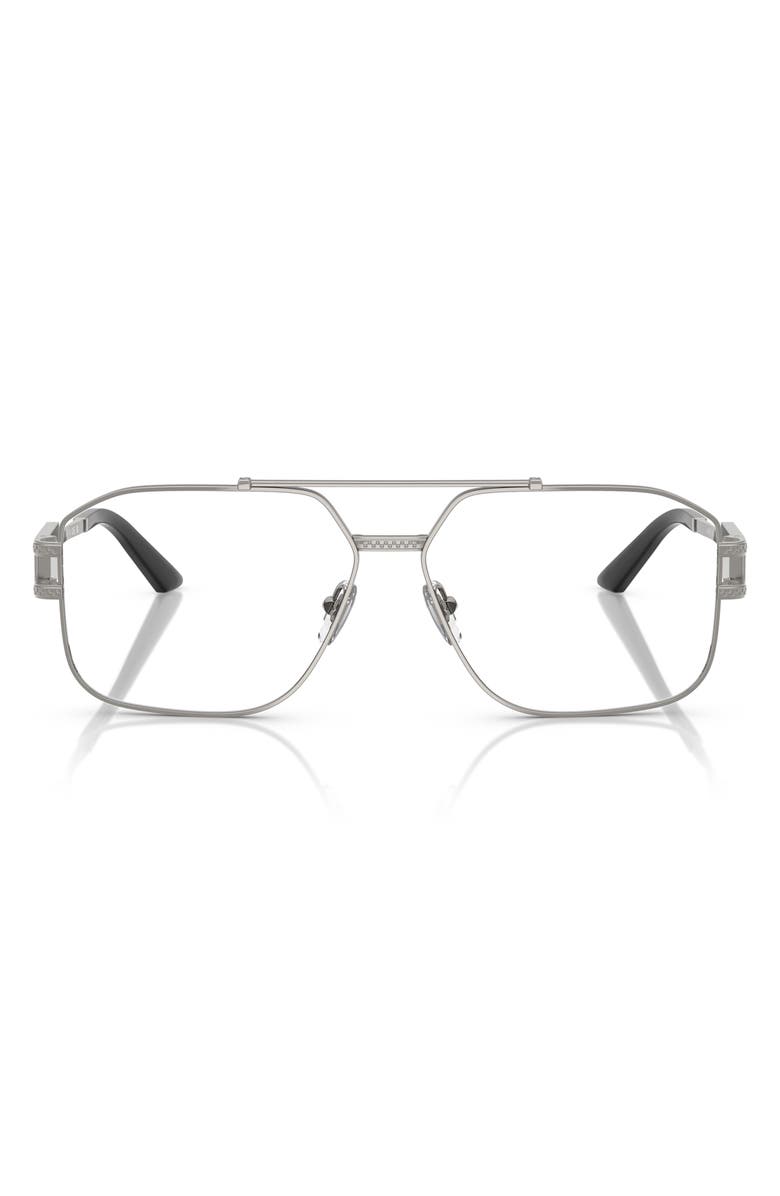 Versace 59mm Pilot Optical Glasses, Main, color, Gunmetal