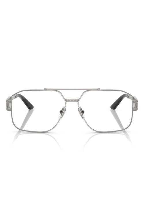 Versace 59mm Pilot Optical Glasses In Gunmetal