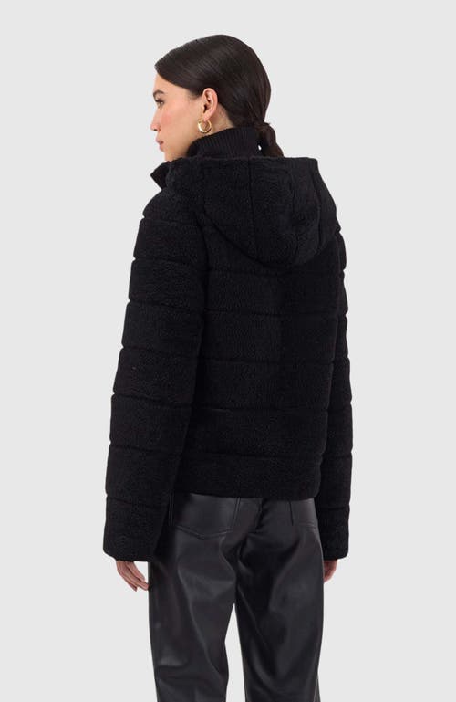 Gorski Horizontal Curly Shearling Lamb Jacket In Black