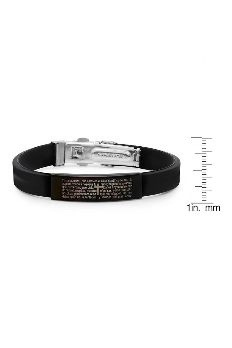 Men's Lord's Prayer ID Bracelet, Alternate, color, BLACK