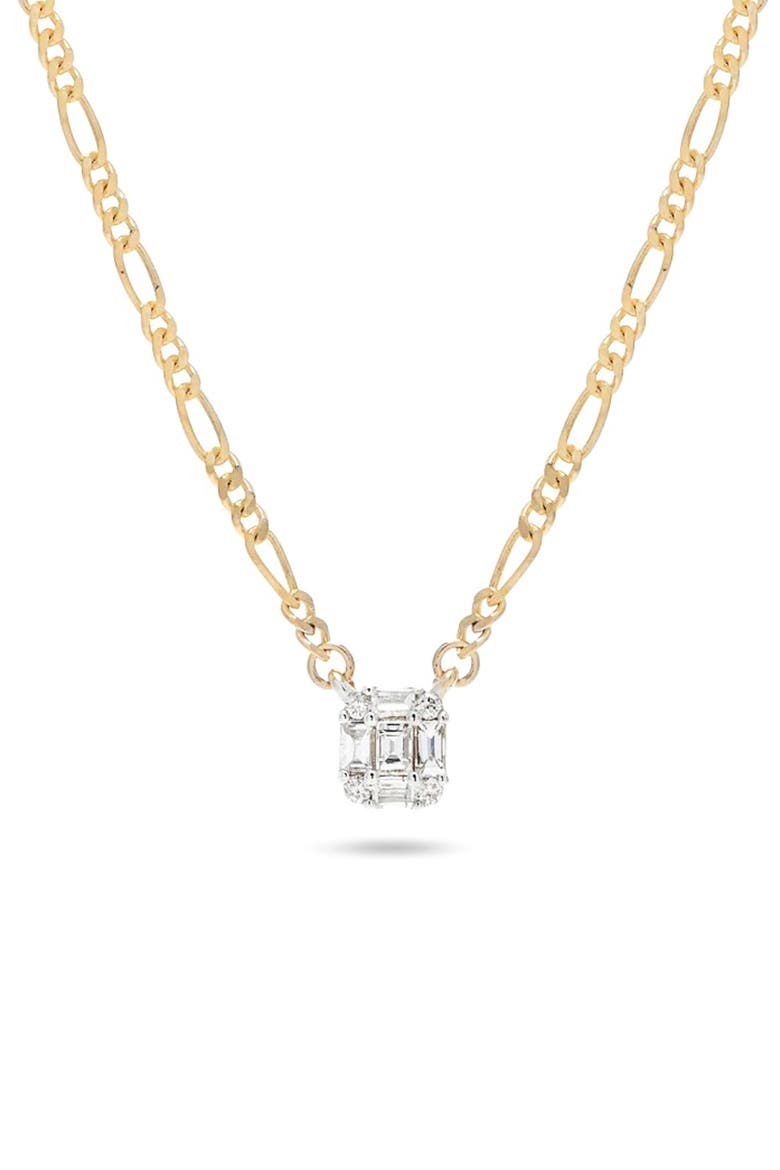 Shield of Strength Diamond Pendant Necklace, Main, color, YELLOW GOLD