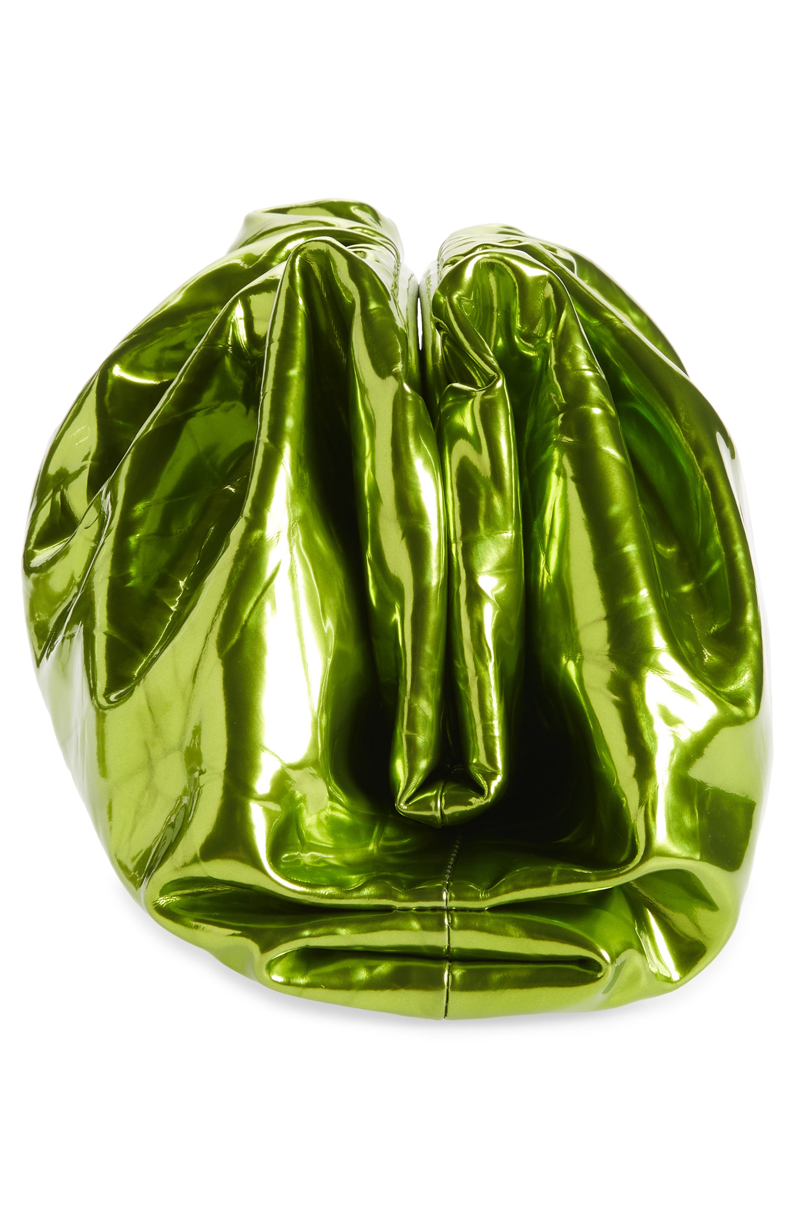 Bottega Veneta Teen Pouch Leather Clutch, Alternate, color, Chlorophyll-Silver
