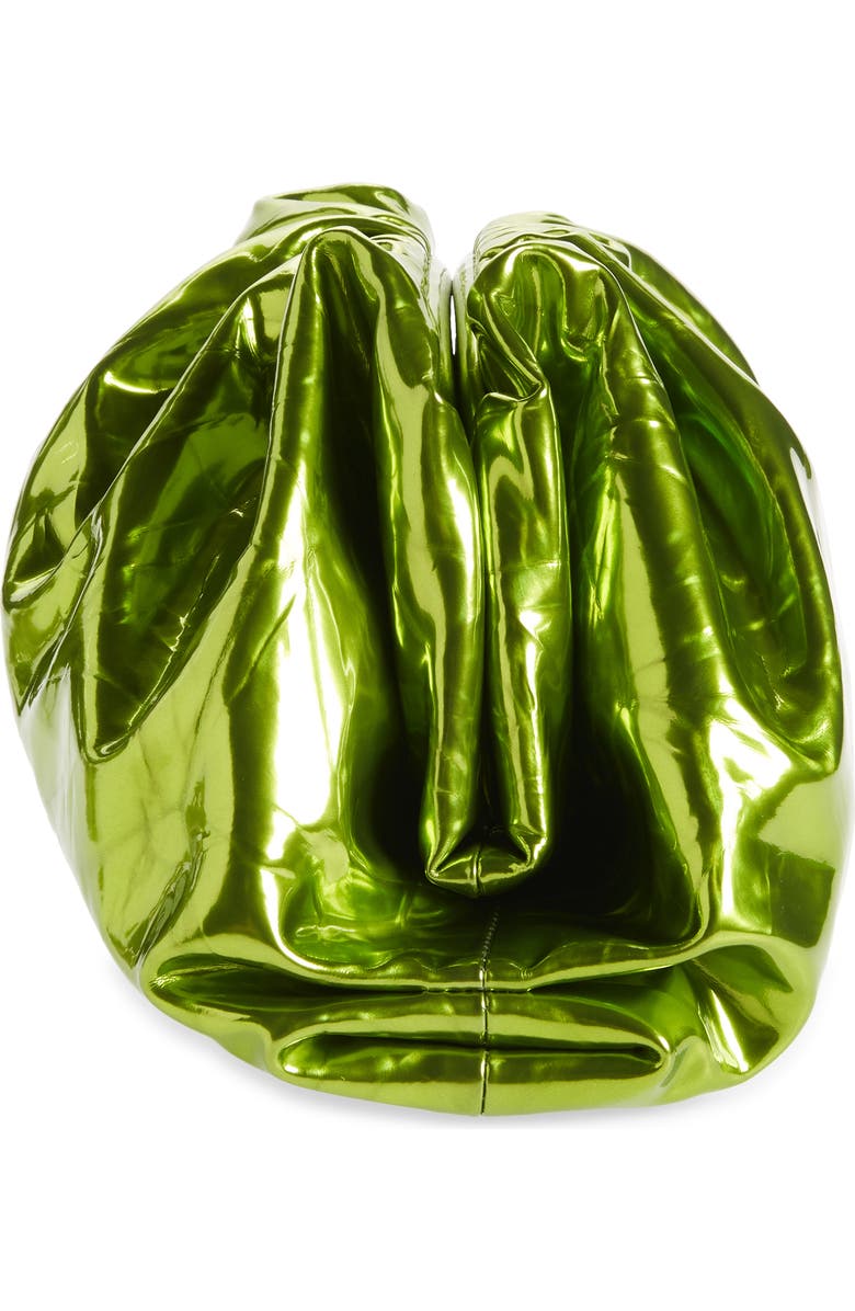 Bottega Veneta Teen Pouch Leather Clutch, Alternate, color, Chlorophyll-Silver