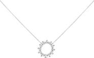 Haus of Brilliance Sterling Silver 3/4 Cttw Diamond Starburst Medallion Pendant Necklace
