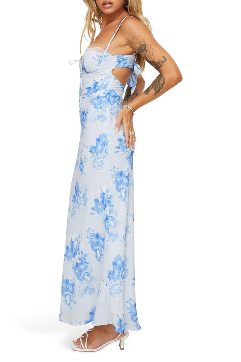 Hamri Floral Maxi Slipdress, Alternate, color, WHITE