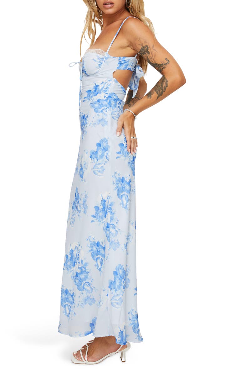 Princess Polly Hamri Floral Maxi Slipdress, Alternate, color, White