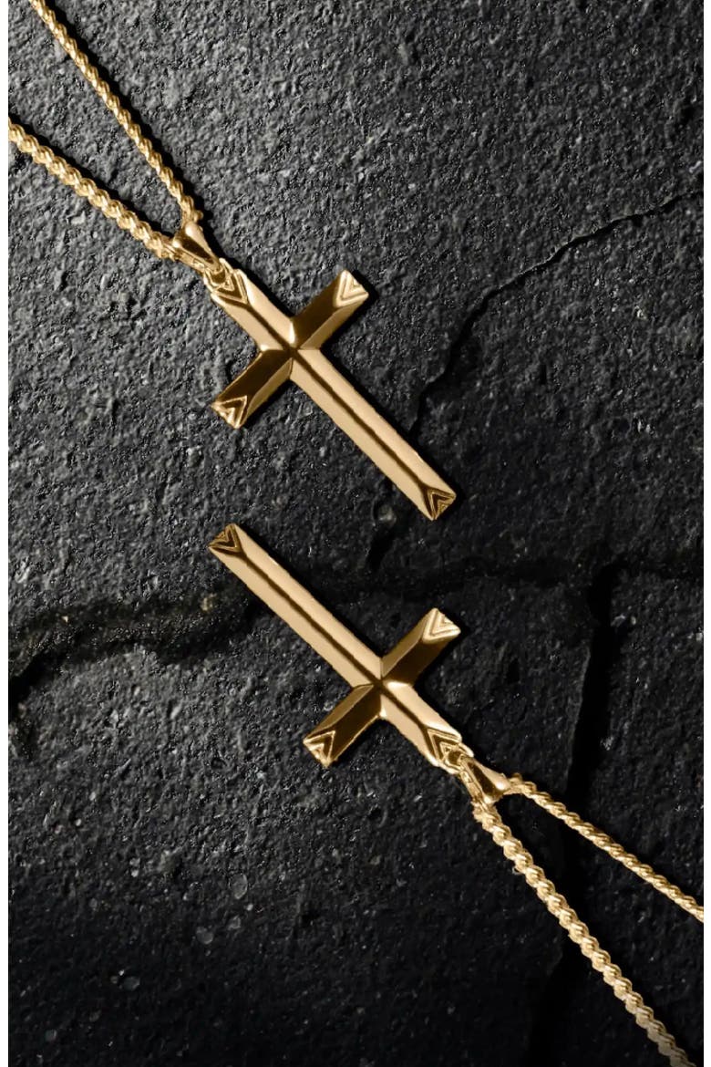 Cross Pendant Necklace, Alternate, color, 14K GOLD