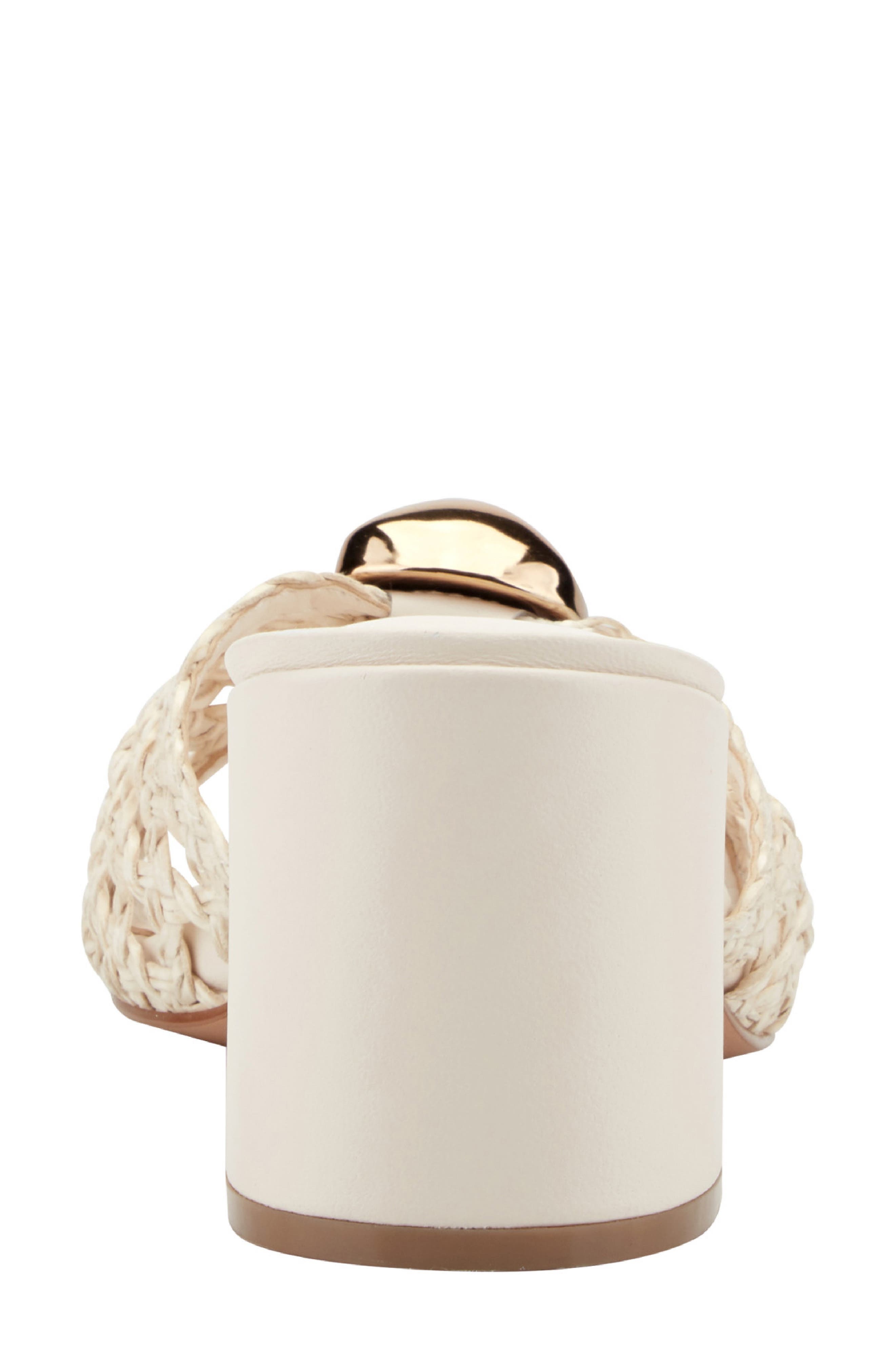 Farrel Embellished Square Toe Slide Sandal, Alternate, color, IVORY