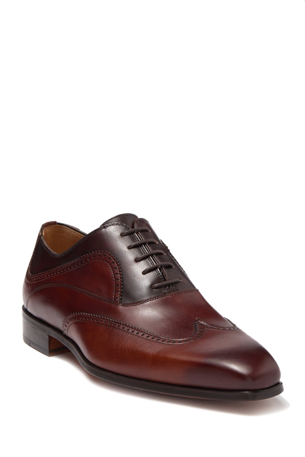 Magnanni Ezell Leather Wingtip Oxford, Alternate, color, 