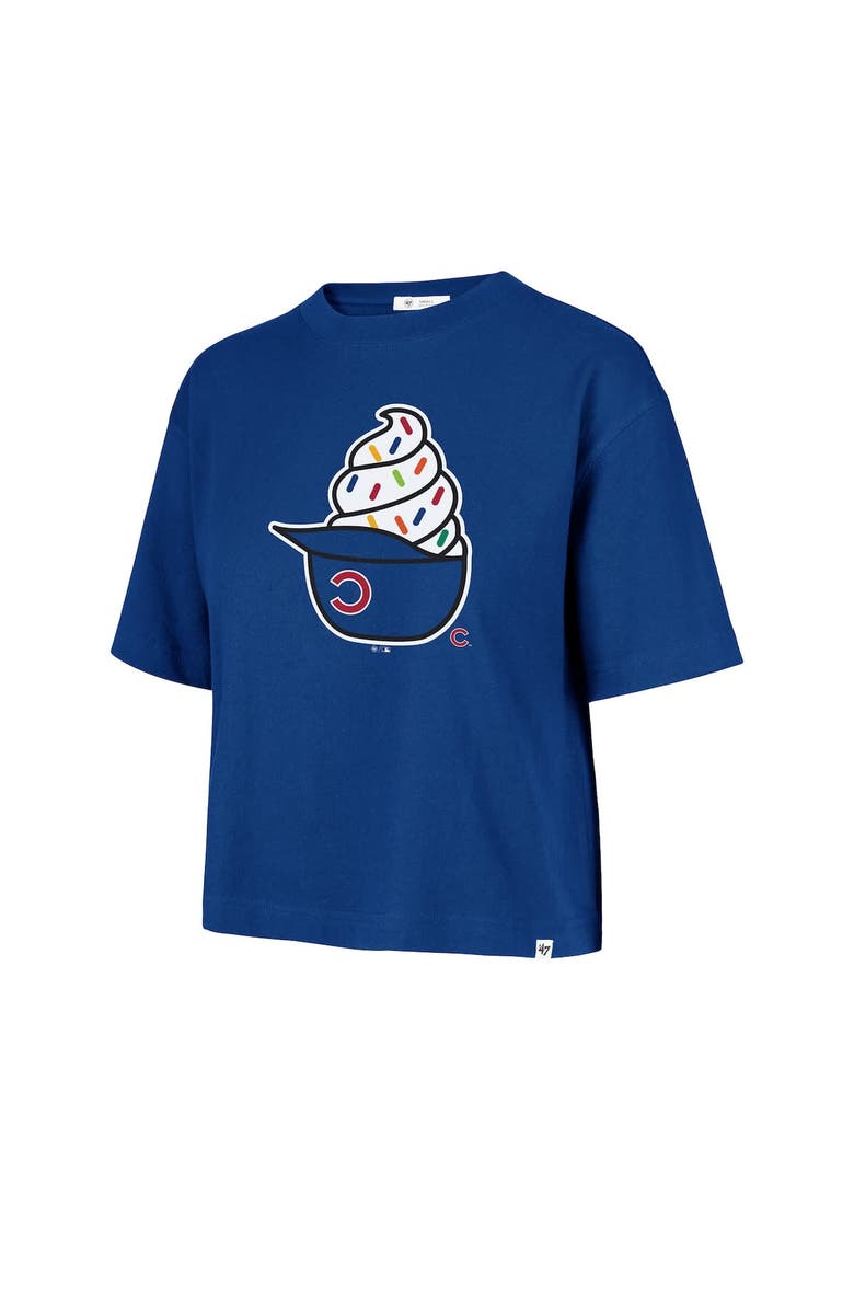 '47 Women's '47  Royal Chicago Cubs Ice Cream Helmet T-Shirt, Alternate, color, Royal