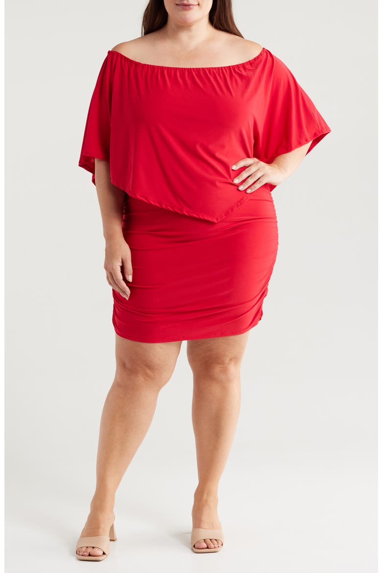 Convertible Neck Body-Con Dress, Main, color, RED