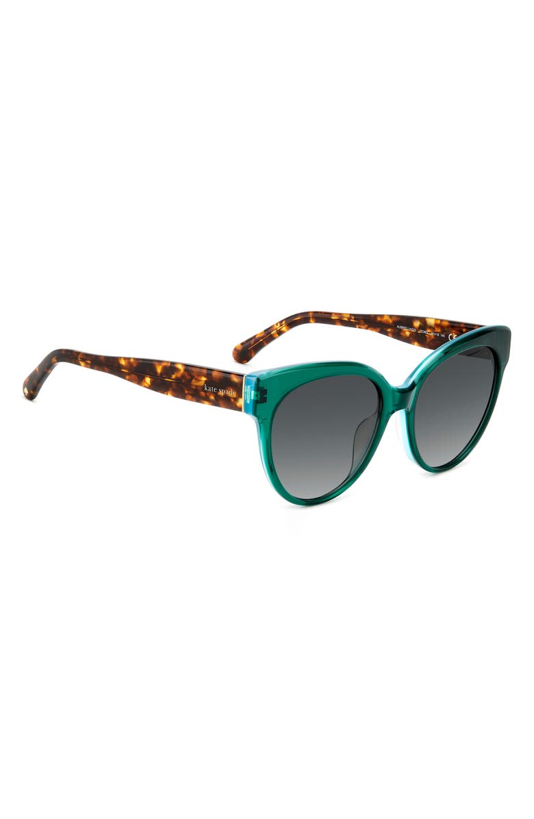 Kate Spade New York aubriela 55mm gradient round sunglasses, Alternate, color, Green/ Grey Shaded