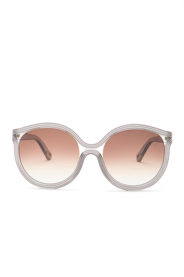 57mm Modified Cat Eye Sunglasses, Alternate, color, GREY