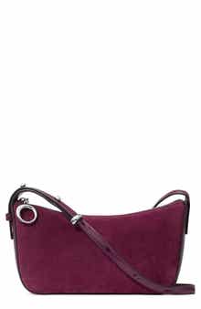 halo suede crossbody bag