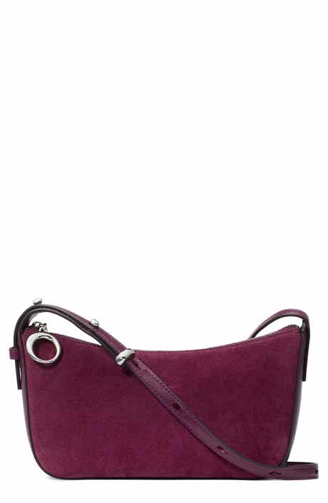 halo suede crossbody bag