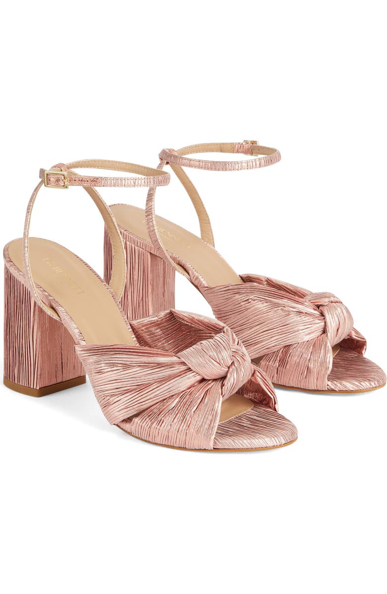 LK Bennett Eliana Plissé Sandal, Main, color, Pink
