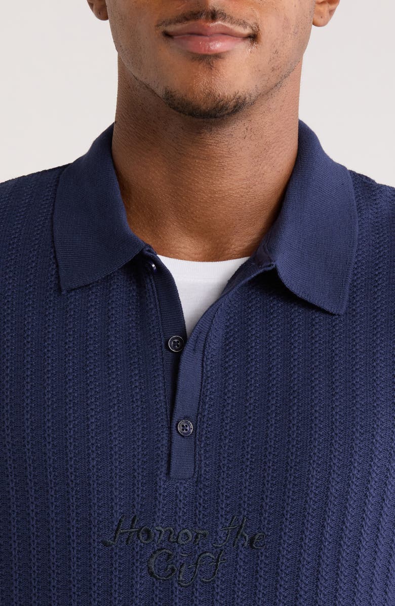 HONOR THE GIFT Long Sleeve Polo, Alternate, color, Navy