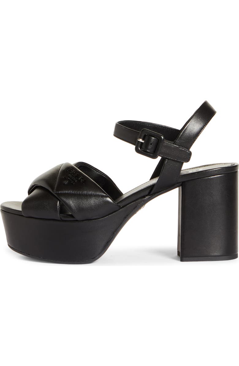 Prada Plateau Ankle Strap Platform Sandal, Alternate, color,