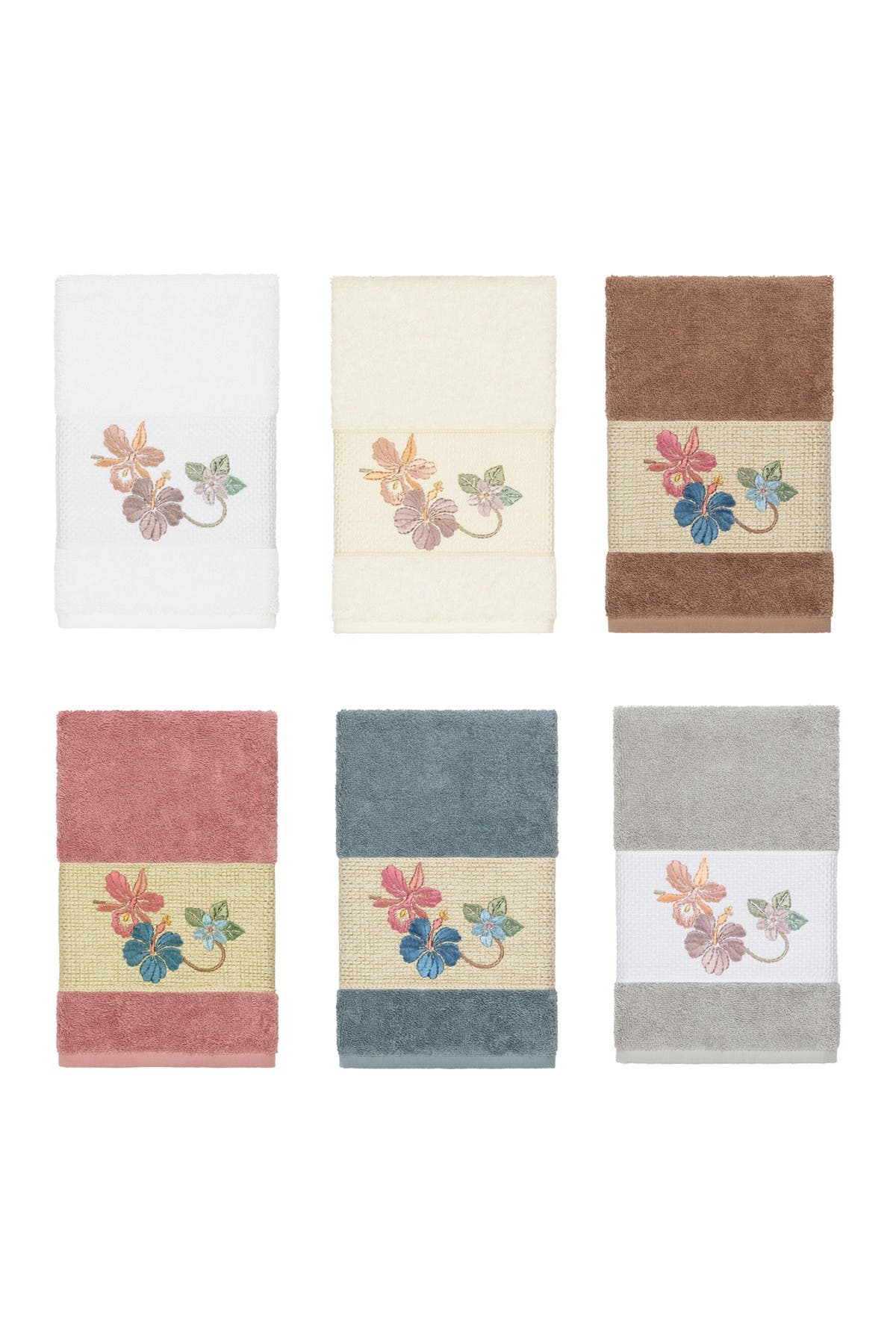 Linum Home Textiles Tea Rose Caroline Embellished Hand Towel ...