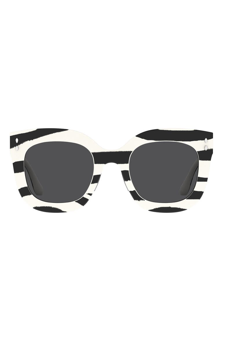 52mm Gradient Cat Eye Sunglasses, Main, color, IVORY PATTERN/ GREY