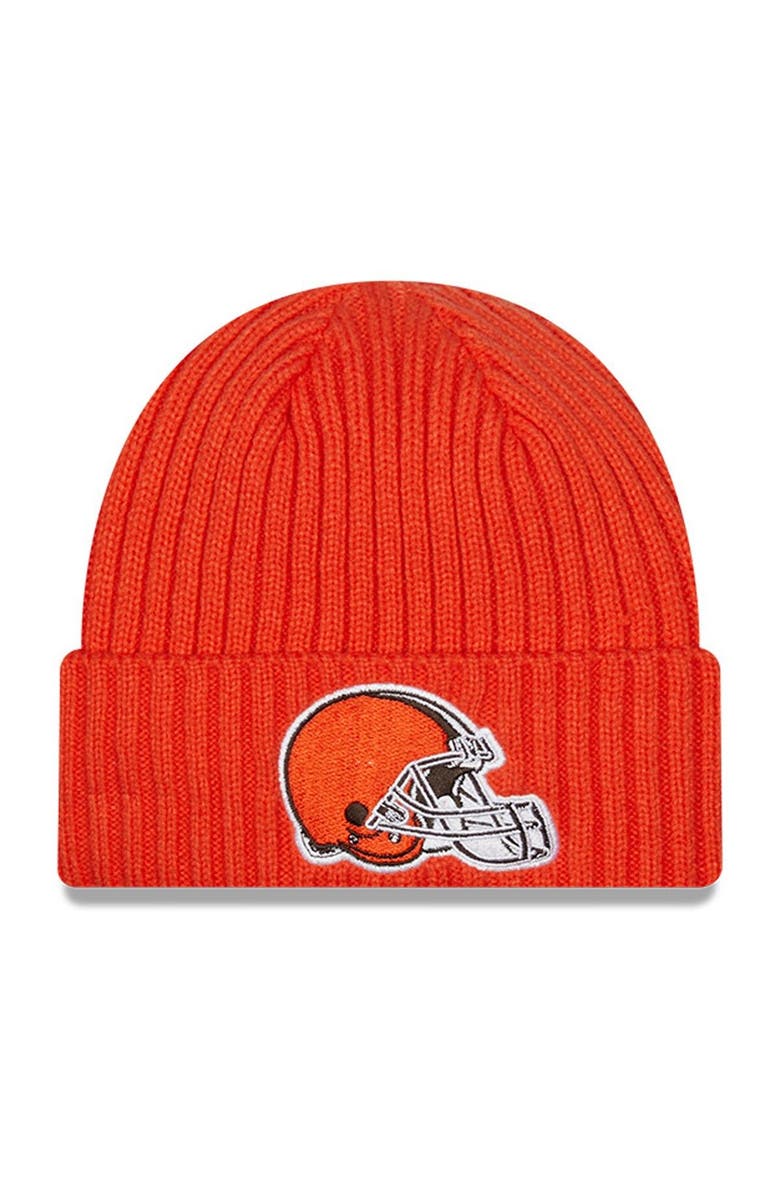 New Era Youth New Era Orange Cleveland Browns Core Classic Cuffed Knit Hat, Main, color, Orange