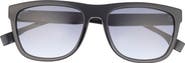 BOSS 58mm Polarized Rectangular Sunglasses