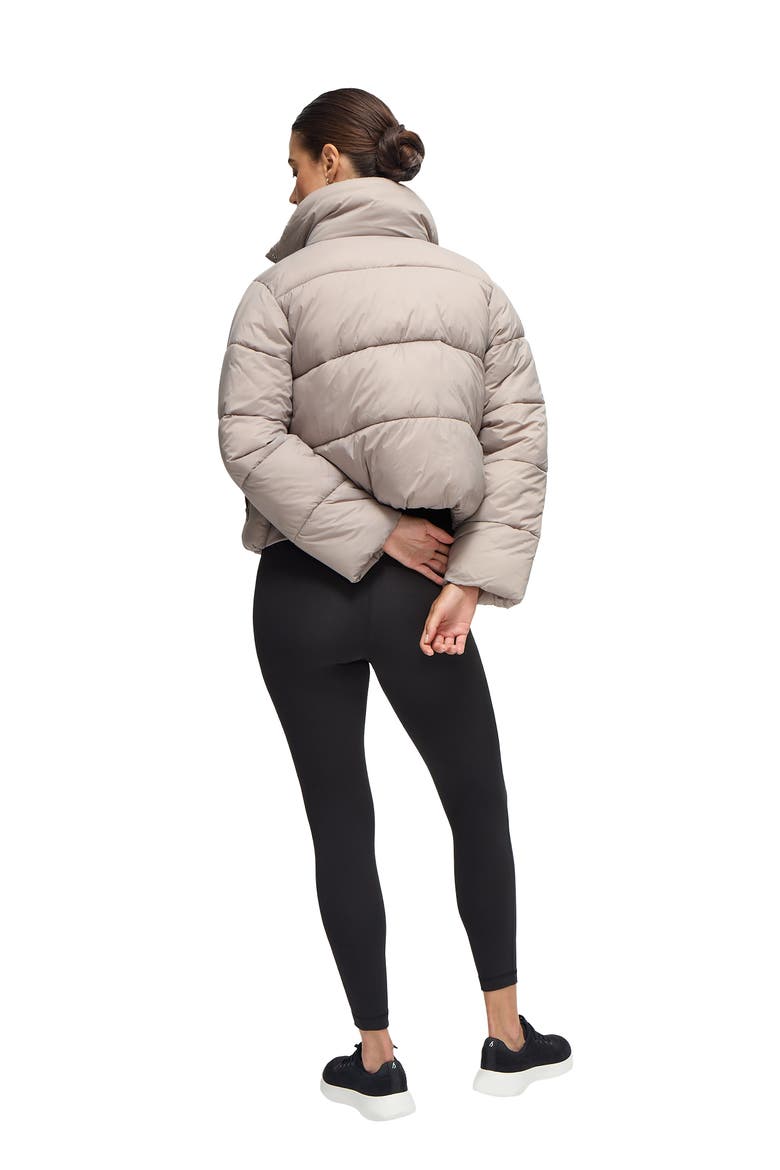 Short Maternity Puffer Jacket, Alternate, color, Mushroom