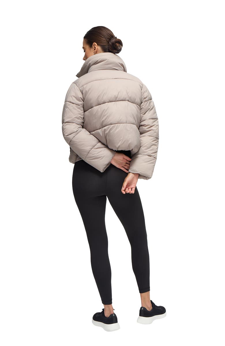 Ingrid & Isabel Short Maternity Puffer Jacket, Alternate, color, Mushroom